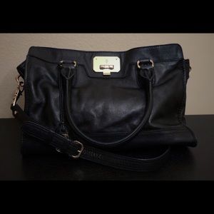 Black Cole Haan Kendra Valise Tote
